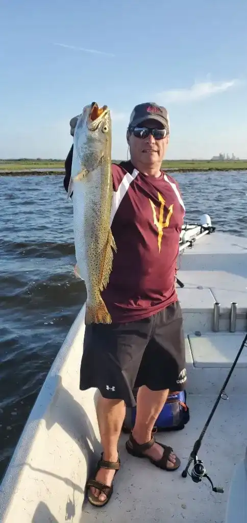 Captain Kevin Godsey with a Redfish