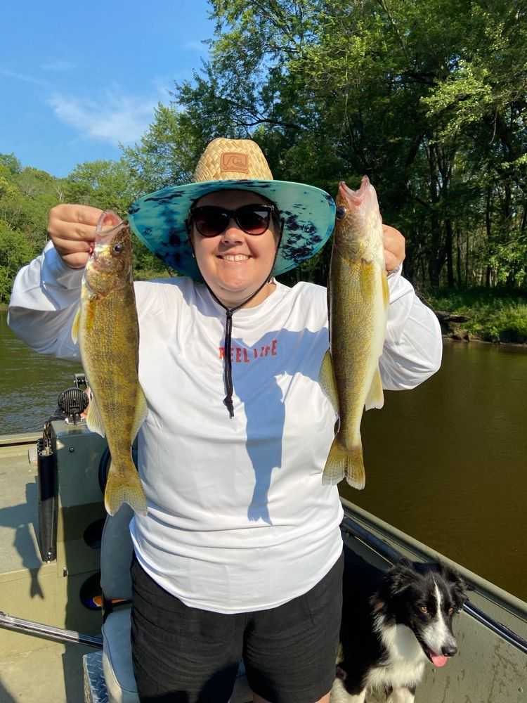 Guide Matt Brejcha with a Walleye