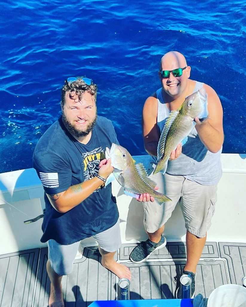 Captain Mark Elliott with an Atlantic Goldeneye Tilefish