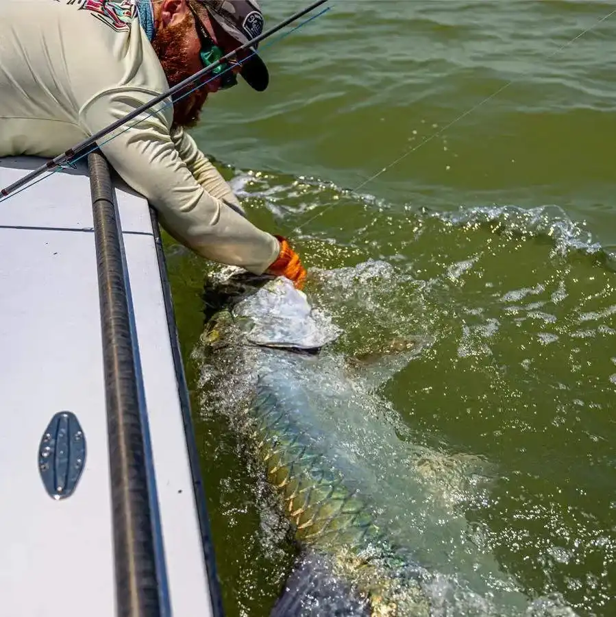 Captain Mark Cherney with a Tarpon